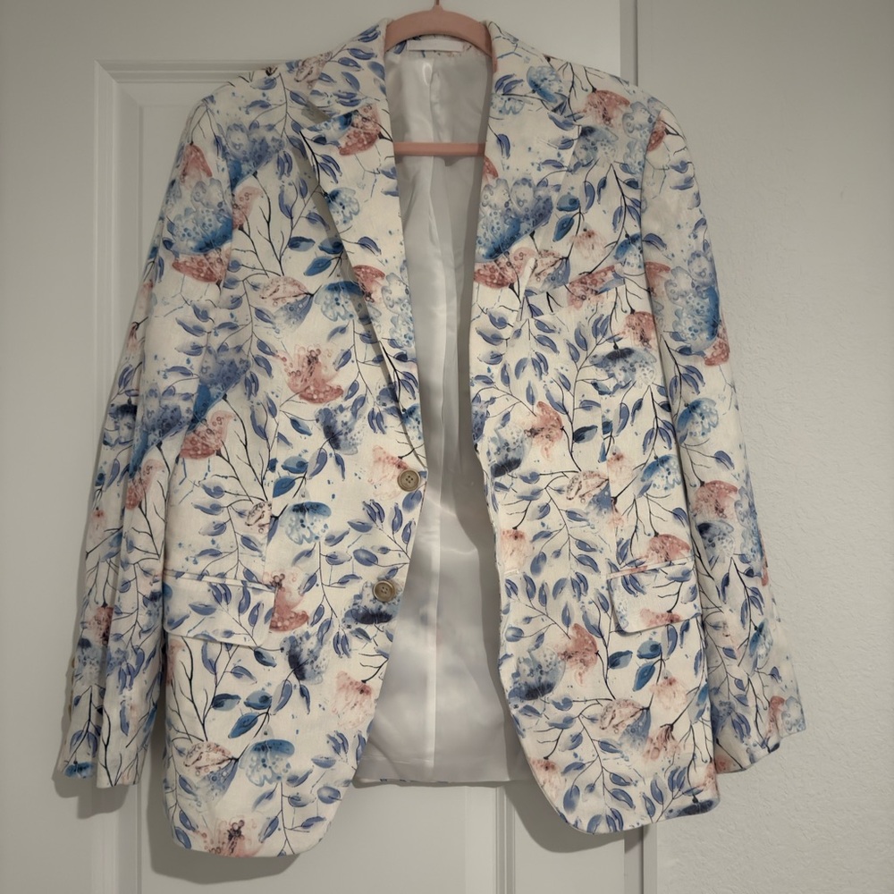 Floral Print Women's Blazer